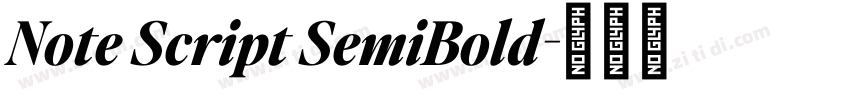 Note Script SemiBold字体转换